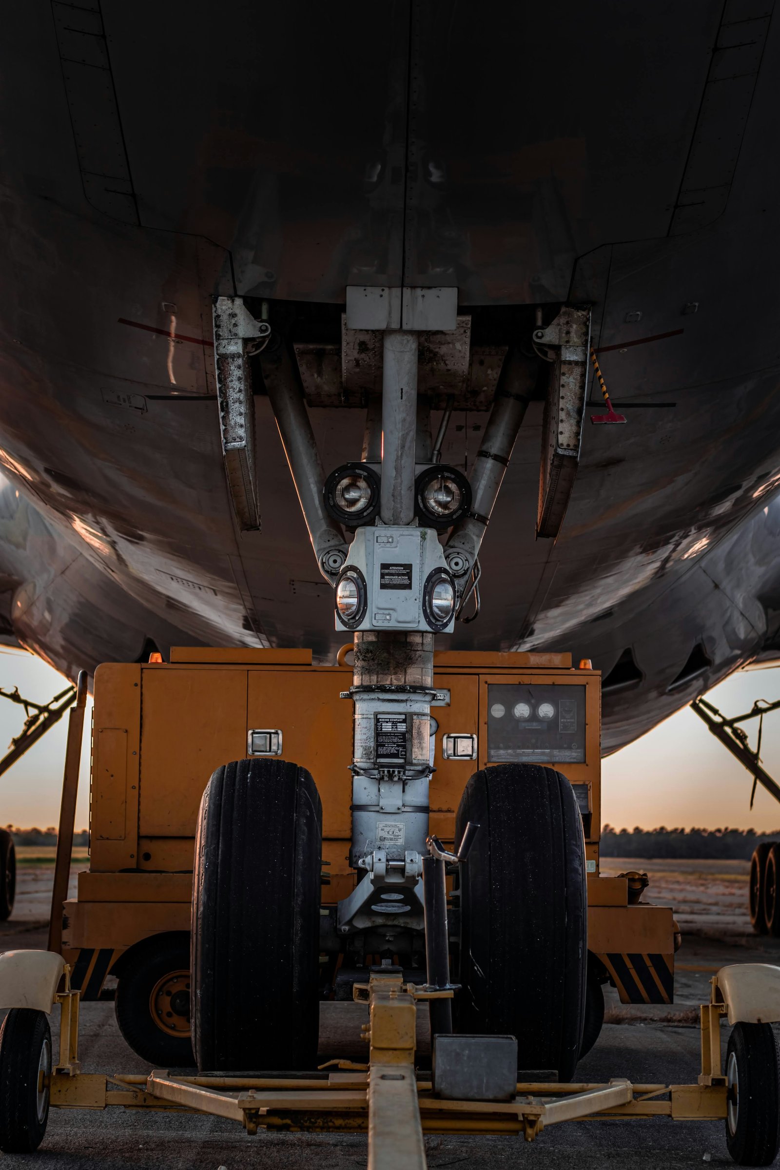 Commercial aircraft on tarmac