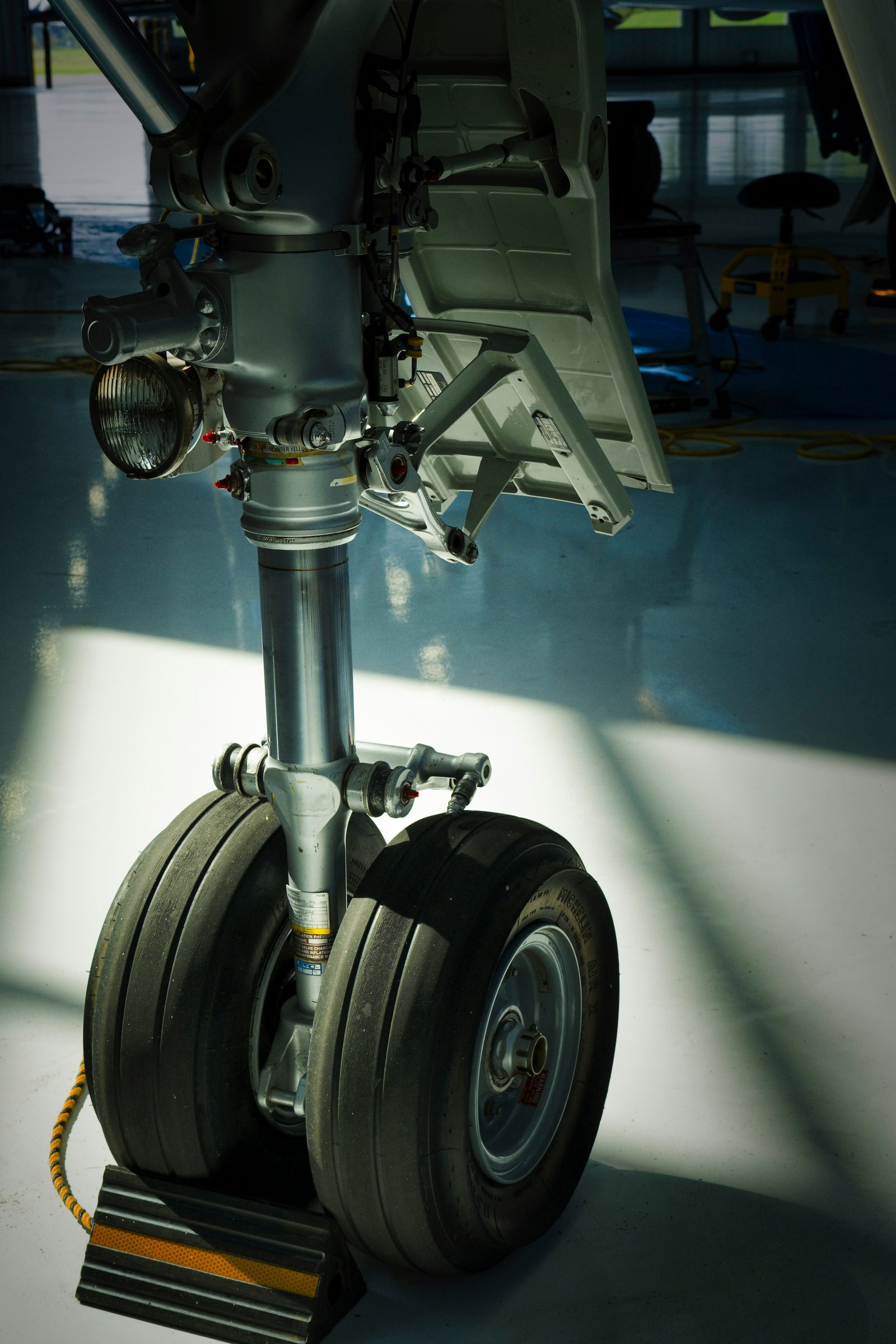 Aircraft tire close-up